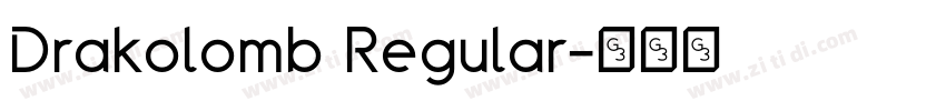 Drakolomb Regular字体转换